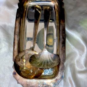 ORIGINAL ROGERS WM RogersMFGCo. silver plate cranberry serving and shell ladles